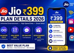 Jio ₹399 Plan Details 2026: Benefits, Validity, Data, 5G & Is It Worth It? Jio ₹399 Plan Details 2026: Benefits, Validity, Data, 5G & Is It Worth It?